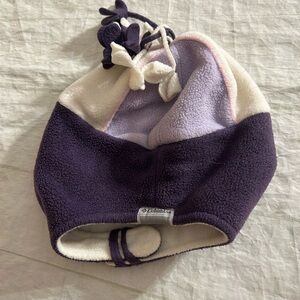 COLUMBIA SPORTSWEAR MADE IN VIETNAM TODDLER GIRLS PURPLE/IVORY WINTER HAT
